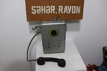 komp: Sənaye tipli vintaj divar telefonu (taksafon) - Mexaniki fırlanan — 2