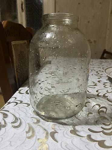 silindir: Şüşə bank (böyük həcmli) - Material: şəffaf qalın şüşə - Həcmi — 2