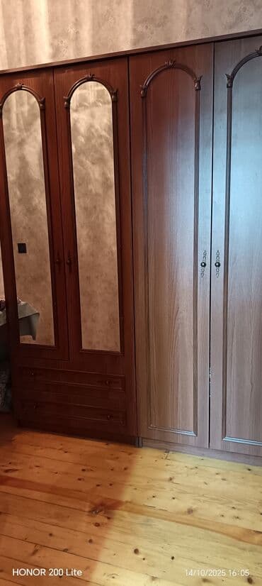 4 qapili dolab: Açılan, 4 qapılı Düz dolab, Qarderob, paltar dolabı — 3