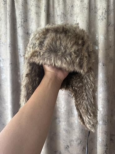 Baş geyimləri: Saxta kürklü qulaqcıqlı papaq (trapper/uşanka stili) - Material — 1