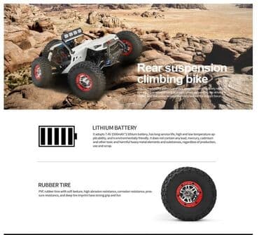 transmitter: Wloys 12429 Rc car 1/12 scale. 4wd . 2.4Ghz Remote control. 40km/h — 5