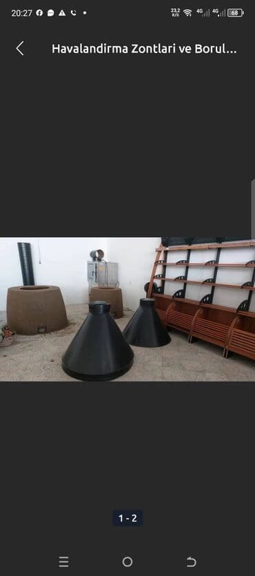 Havalandırma zontları və boru sistemləri - Sənaye və kommersiya