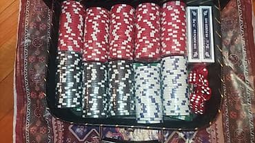 Poker masaüstü oyun dəsti.500 fiska (profesyonal).1 fiska 11,5 qram.2 — 1