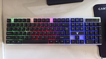 canon printer usb kabel: RGB işıqlanmaya malik tam ölçülü oyun klaviaturası və simli oyun — 1