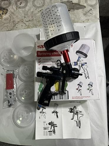 Avtomobil və mebel boyası üçün HVLP tipli boya tapançası (üst qablı