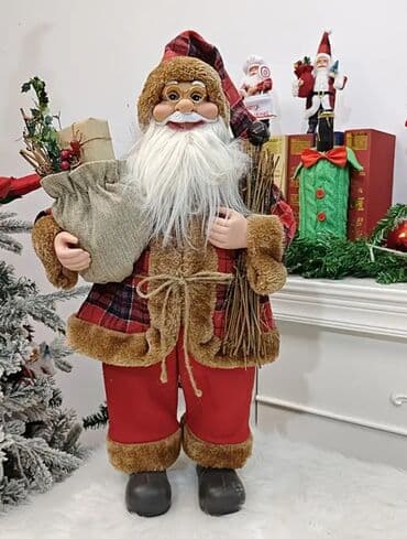 Yeni il dekoru – Şaxta Baba fiquru olcusu 60sm