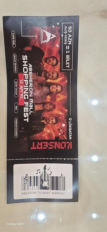 Организация мероприятий: Absheron Mall Shopping Fest – Konsert üçün bilet - Tədbir: Absheron — 1