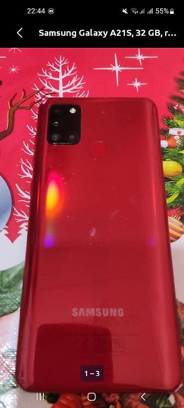 redimi not 11: Samsung Galaxy A21S, 32 GB, rəng - Qırmızı, Barmaq izi — 3