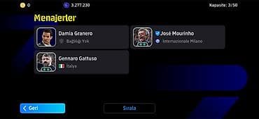 ps3 kirayə: - Kolektiv Güc: 3192 - Menecerlər: José Mourinho (aktiv), Gennaro — 2