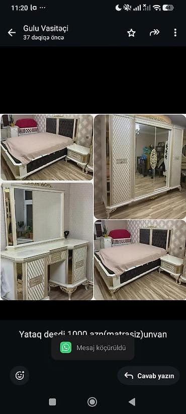 Yataq desdi 1000 azn(matrasiz)unvan saray (Gülü) — 1