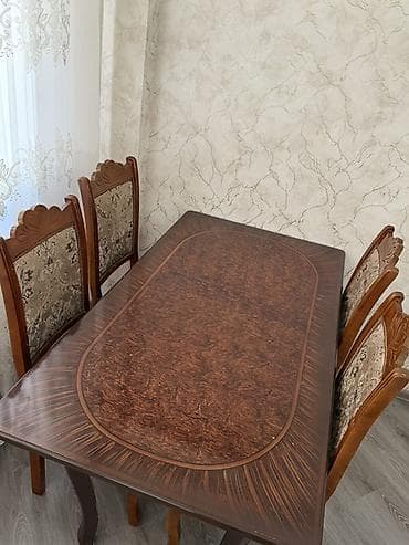 раскладной стул: Yemək otağı üçün klassik masa və 6ədəd stul dəsti — 2