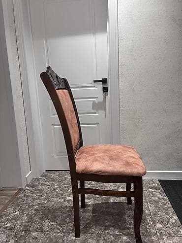 Qonaq otağı üçün, İşlənmiş, Qatlanmayan, rəng - Çəhrayı Stul — 2