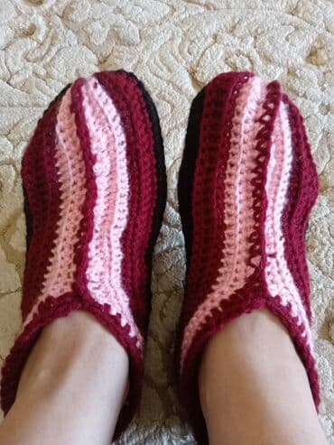 домашние женские тапочки из овчины: Домашние тапочки, Размер: 39, Новый — 4