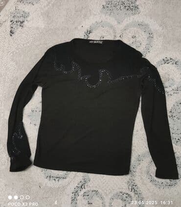 köynək: Qara rəngli, uzunqol, dairəvi yaxalı "My Skater" markalı bluz — 1