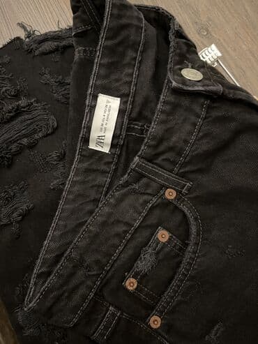 guləş geyimi: Zara, yırtıq detallı cins şalvar Dizlərdə və digər yerlərdə yırtıqlar — 5