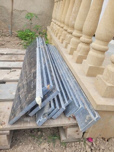 Ağlay: Qara mərmər pillə və lay-bloklar - Material: təbii qara mərmər — 2