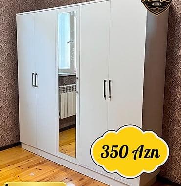 xar tut: Ağ rəngli 4 qapılı şkaf - Ön hissədə tamboy güzgü (ortadakı qapıda) — 1