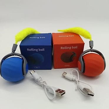 heyvan oyuncaqlari: Məhsul: Avtomatik “Rolling Ball” pişik oyuncağı - Rənglər: mavi və — 1