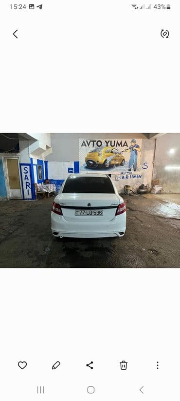 Saipa Saina sedan – ağ rəng, 4 qapı, AZ nömrə nişanı (77-LQ-536)