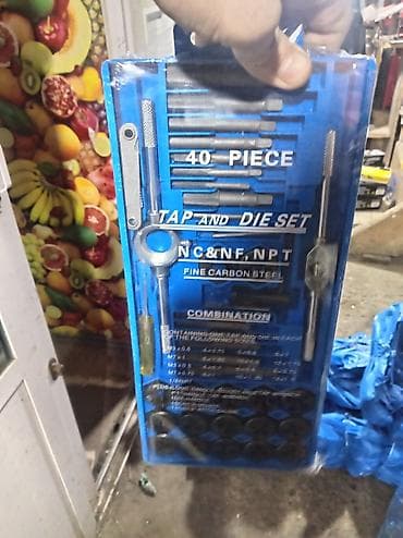 40 hissəli kəski və qəlib (tap and die) dəsti - Material: Fine Carbon