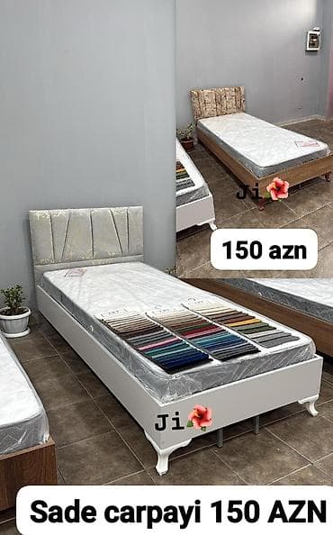 Yeni, Təknəfərlik çarpayı, Bazasız, Matras ilə, Siyirməsiz