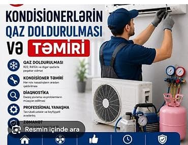 Təmir, Split kondisionerlər, Frion vurulması, Zəmanətlə