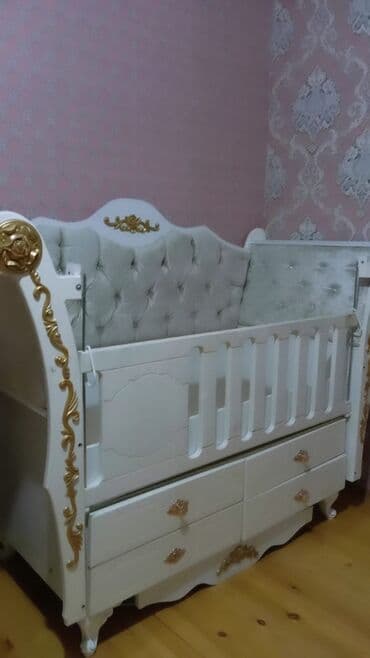 двери бу: Для девочки и мальчика, Четырехугольная, Колыбель, С бортиками, Без матраса, Без механизма качания — 3