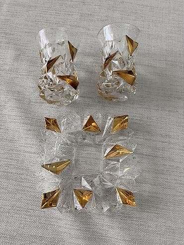 samovar cay: Çay dəsti, rəng - Qızılı, Şüşə, 6 nəfərlik — 2