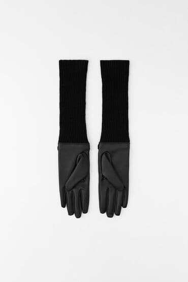 moskva univermağı qizil sirgalar: Zara teze elcek deri ve toxunma qarışıg model — 3