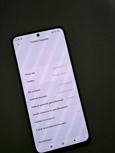 soba şuşəsi: Redmi Note 11, 128 GB, rəng - Mavi, İki sim kartlı — 9