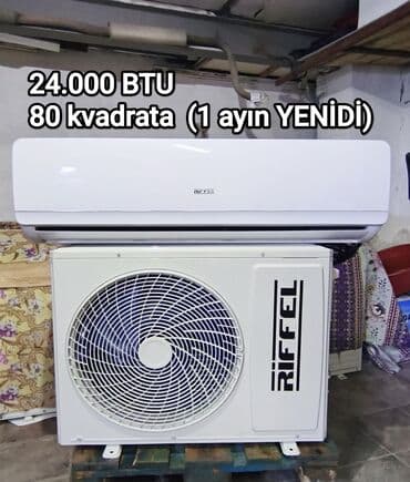 Kondisioner Riffle, Yeni, 70-80 kv. m, Split sistem, Ödənişli quraşdırma