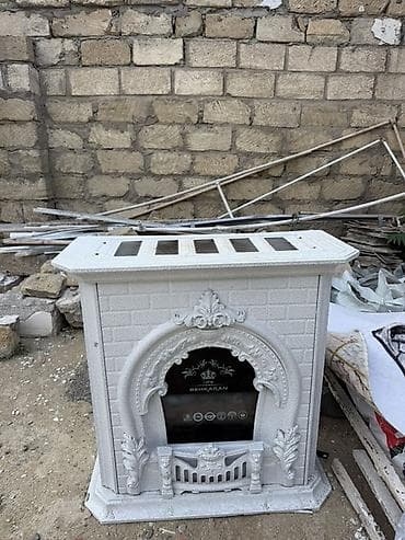 Bağ evi və bağ üçün hərşey: Dekorativ elektrikli kamin – klassik dizaynlı, ağ rəngdə — 3