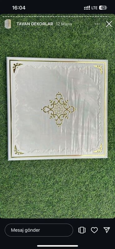 декоративная штукатурка дождик: Dekorativ tavan paneli - Material: PVC/Polistirol əsaslı yüngül dekor — 1