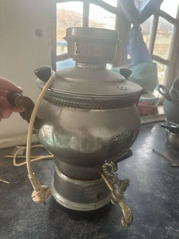 elektirik samavar: Elektrik samovar - Material: metaldan (gövdə və qapaq), pirinç kran - — 1