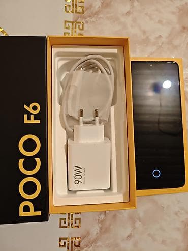 zanco tiny t1: Poco F6, 512 GB, rəng - Qara, Barmaq izi, Face ID — 2