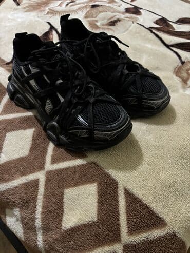 женские черные кроссовки: Qara rəngli idman ayaqqabısı - Stil: massiv altlıqla “chunky/sneaker” — 3