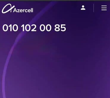 pulsuz internet azercell: Номер: ( 010 ) ( 101020085 ), Новый — 1