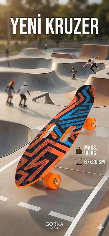 skateboard: Gorka Skate kruizer skeytbordu - Maksimal daşıma çəkisi: 90 kq - — 1