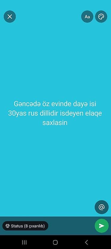 taksi xidmətləri: Dayə, Öz evində, 30 yaş — 1