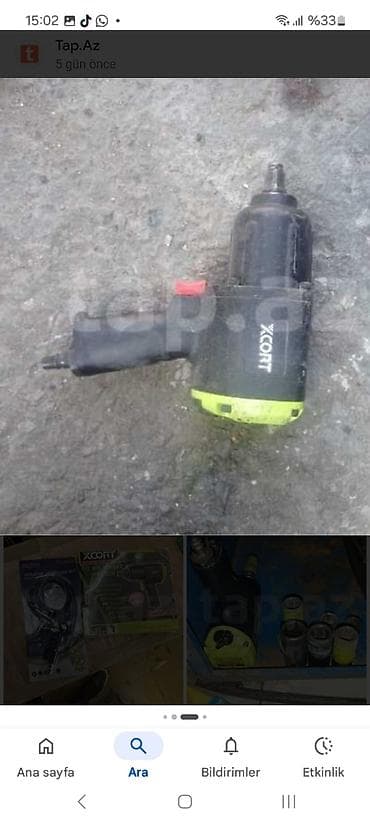 Avtoservis avadanlıqları: Avtoservis avadanlıqları paketi Tərkib: - Hava kompressoru, 3 HP. İki — 5