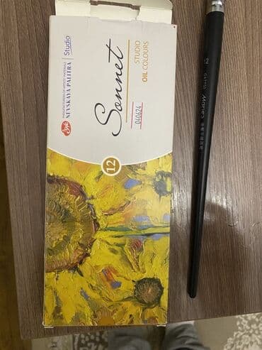 ucuz boya: 12lik yağlı boya seti satilir uzerindede yagli boya ucun fircasi. BOYA — 6