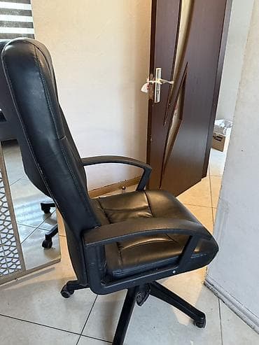 ofis ucun kreslolar: Erqonomik ofis kreslosu – yüksək arxalı, yumşaq oturacaq və baş — 4