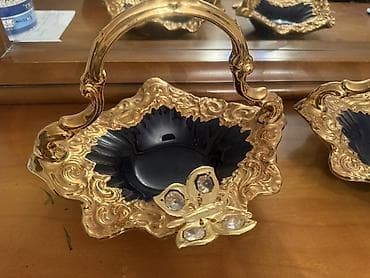 konfet qabı: Zərif dekorativ səbət dəsti – 2 ədəd, Italiya istehsali, Bruno — 2