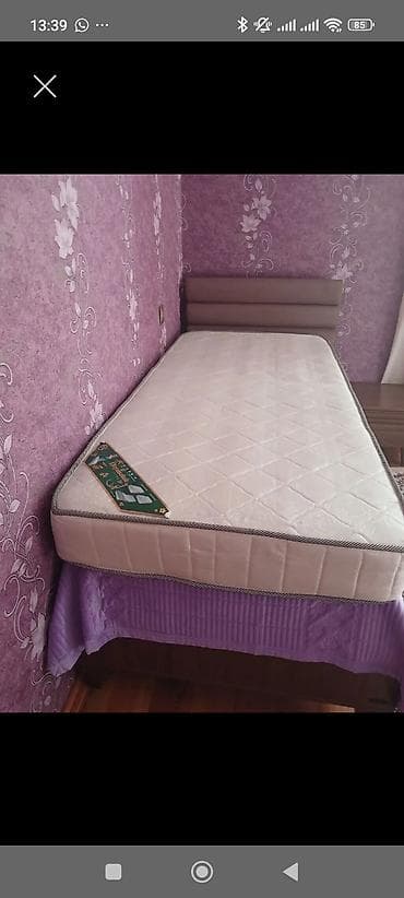 ikinci el kunc divani: Təknəfərlik çarpayı, Matras ilə, Siyirməsiz — 1