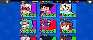 xbox gamepad: Brawl Stars oyun hesabı - Kupa: 5304 - Savaşçılar: 50/101 açıq - — 6