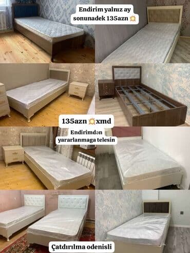 demir çarpayı: Yeni, Təknəfərlik çarpayı, Matras ilə — 1