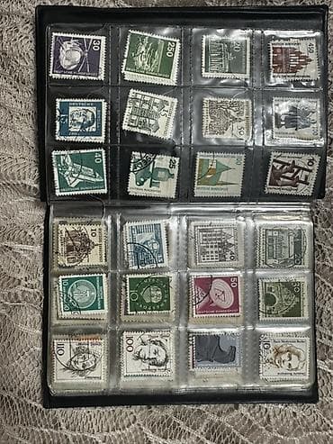 Musiqi alətləri: Kolleksiya albomu – müxtəlif ölkələrdən köhnə poçt markaları — 2