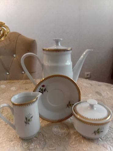 lala.fo posuda: Qəhvə dəsti, rəng - Qızılı, Farfor, Almaniya — 9