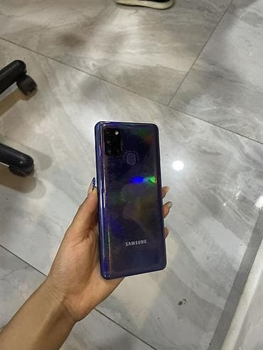 iphone 13 sadə: Samsung Galaxy A21S, 32 GB, rəng - Mavi, Barmaq izi — 2