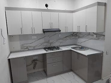 kitayski roza: Mətbəx mebeli – künc və düz planlı modellər - Dizayn: Müasir — 2